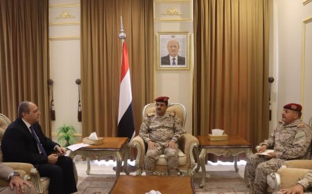 وزير الدفاع يبحث مع السفير المصري مستجدات الوضع اليمني