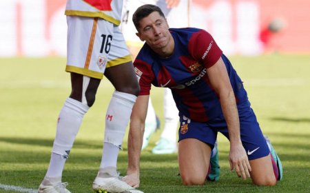 ركلة جزاء واضحة لبرشلونة وطرد ضد رايو فاييكانو؟ .. ليفاندوفسكي يخرج عن صمته!