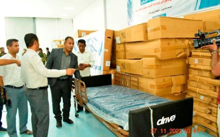 بدعم وتمويل منظمة بيور هاندز ( PURE HANDS ).. الوكيل العامري يدشن استلام 50 سريرا طبيا للمستشفى التخصصي لأمراض وجراحة القلب بسيئون