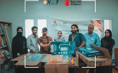 مؤسسة انسجام تدشن مشروع إنارة حي الحفيرة بصيرة