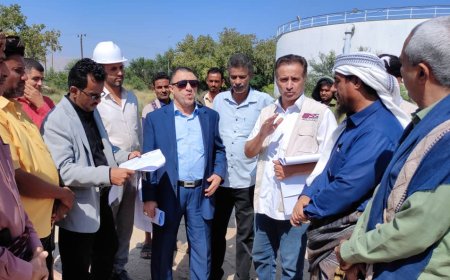 مبادرة سند تشارك في تدشين مشروع توريد وتركيب منظومة طاقة شمسية لحقل آبار مياه الحصن بأبين