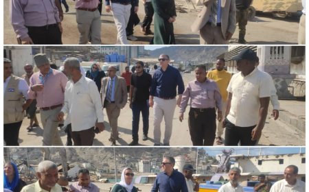 وفد الماني يتفقد ميناء الإصطياد السمكي بعدن 