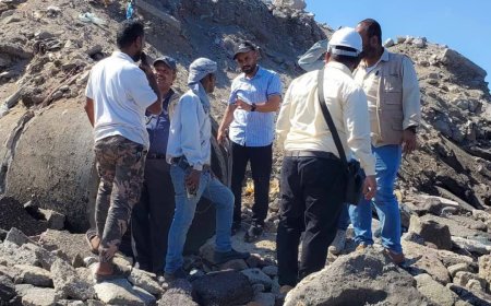 عدن.. السلطة المحلية بصيرة تتسلم موقع مشروع تصريف مياه الأمطار المرحلة الأولى