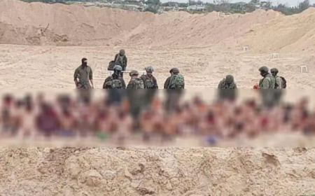 صورة توثق اعتقال الجيش الاسر.ائيلي لسيدة.. ووضعها مع الأسرى العراة