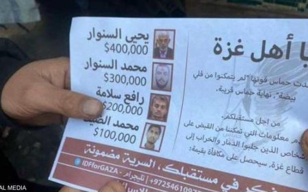 إسر.ائيل تعرض مكافآت لمن يدلي بمعلومات عن قادة حماس
