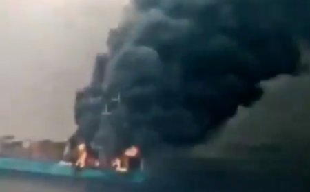 بالفيديو.. لحظة اشتعال النيران في سفينة (الجسر) التي قصفها الحوثيون قرب باب المندب اليوم    