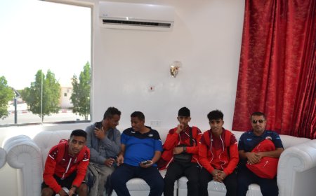 السلطة المحلية بمديرية رضوم وإدارة المنتجع يستقبلون منتخب الناشئين في منتجع قنا السياحي بمديرية رضوم محافظة شبوة