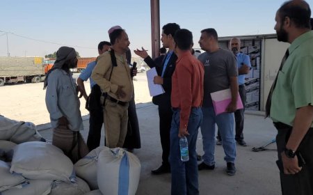 فريق من إدارة صحة الموانئ ومنظمة الصحة العالمية يزور ميناء شحن البري الدولي