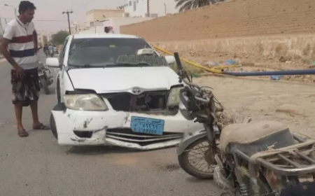 حادث مروري في سيئون يودي بحياة شاب ووالدته