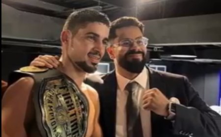 ملاكم يمني يحصل على حزام البطولة الاحترافية