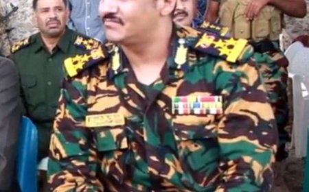 القاضي محمد حيدرة يهنئ المحثوثي نائب مدير أمن عدن بمنصبه الجديد