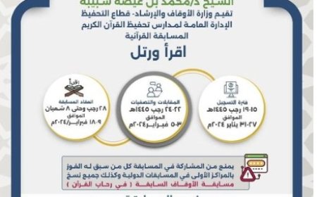 وزارة الأوقاف والإرشاد تقيم مسابقة اقرأ ورتل 