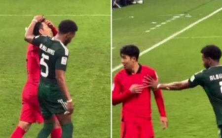 بالفيديو.. علي البليهي يدفع لاعب كوريا الجنوبية (سون) ويشد شعره أثناء المباراة