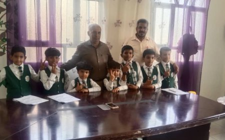 مدير إدارة التربية والتعليم م لودر يزور رياض ومدارس الضاد الاهلية  والمشاركين في المسابقة الوطنية للحساب الذهني