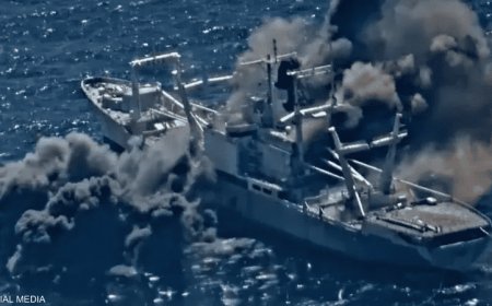انفجار هائل وكارثة كبرى بالبحر الأحمر كانت ستحدث.. الحوثيون يقصفون سفينة أمريكية محملة بكميات كبيرة من الغاز المسال