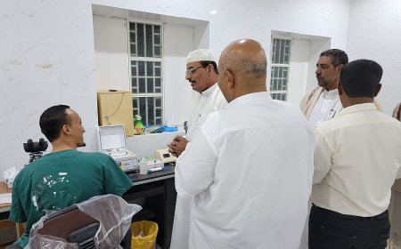 الوكيل التميمي يفتتح مخيم العيادات التخصصية الرمضانية بمديرية تريم
