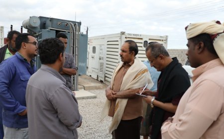 محافظ حضرموت يوجه بتوفير المحروقات لمحطتها الكهربائية والحفاظ على محمية "شرمة" بالديس الشرقية