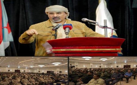 في لقاء موسع بكافة التشكيلات العسكرية والأمنية.. الرئيس الزُبيدي يوجه القوات الجنوبية بالاستعداد الكامل