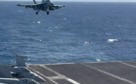 بالفيديو رصد مشاهد وتفاصيل حصرية لمهمة "إيزنهاور" أثناء ضربها مواقع للحوثيين