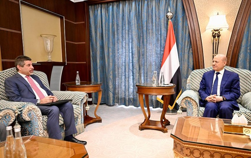 الرئيس العليمي: دعم الحكومة هو السبيل لوقف مغامرات الحوثي على الصعيدين الوطني والاقليمي