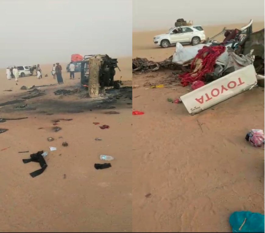 حادث مروري يودي بحياة كافة الركاب بين سيارتين في صحراء الجوف