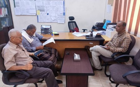 مدير عام زنجبار " الشدادي" يبحث مع مدير عام الصندوق الاجتماعي للتنمية فرع عدن تدخلات الصندوق بالمديرية