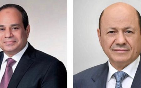 رئيس مجلس القيادة يهنئ الرئيس السيسي بمناسبة تنصيبه رئيساً لجمهورية مصر العربية