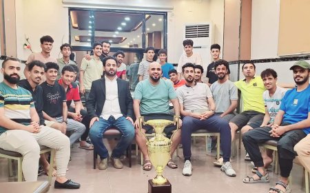 شكري عامر يقيم مأدبة عشاء فاخرة للاعبي فريق السلام بمناسبة تتويجهم بطلاً لدوري الهوكي الرمضاني