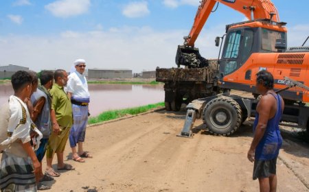 باخبيرة يطلع على سير عمل تأهيل وصيانة احواض معالجة مياه الصرف الصحي في كابوتا
