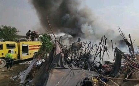 وفاة وإصابة 99 نازحًا في حوادث حريق بمأرب