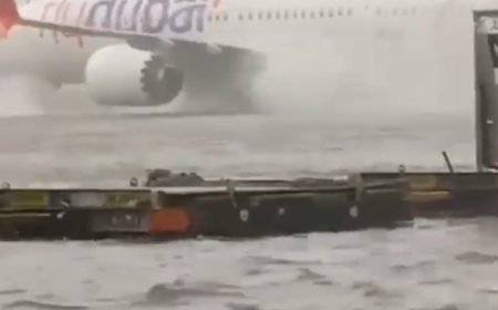 فيديو مرعب من مطار دبي