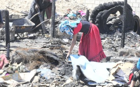 حريق يلتهم مأوى خمس أسر نازحة في مأرب