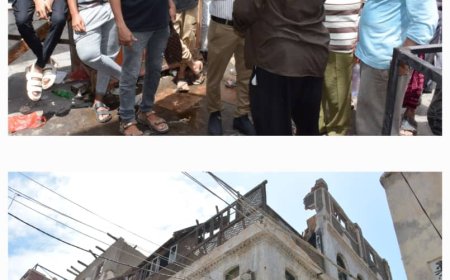 بتوجيه واشراف مدير مديرية صيرة ..ازالة خطر انهيار مبنى سكني في سوق الاتحاد بالمديرية