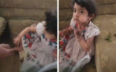بالفيديو التعدي على الطفولة.. (طفلة يمنية) تخزن قات تثير مواقع التواصل
