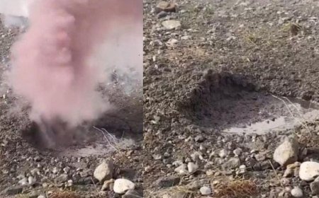 الدخان الوردي المتصاعد من حفرة في سلطنة عُمان .. ما قصته ؟