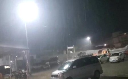 هطول أمطار غزيرة بأبين