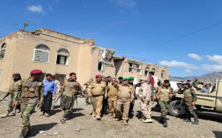 محافظ المحافظة وقائد محور الضالع اللواء علي مقبل صالح يتفقد جاهزية اللواء 33 مدرع