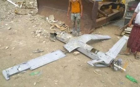 سقوط مُفاجئ لطائرة حوثية مُسيرة في أبين