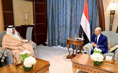 رئيس مجلس القيادة يتسلم دعوة من ملك البحرين لحضور القمة العربية