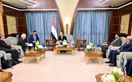 رئيس مجلس القيادة الرئاسي يستقبل الممثل الاعلى للاتحاد الاوروبي