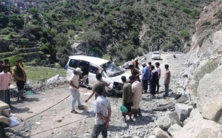 حادث مروري مروع يودي بحياة شخصين في يافع 