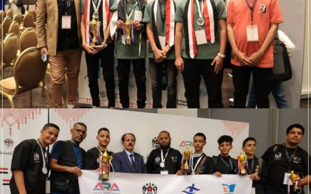 اليمن تحقق لقب بطل العرب وتحصد 11 جائزة في البطولة العربية 15 للروبوت في الأردن