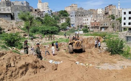 حملة أمنية بتعز تزيل 43 اعتداء على أرضية حديقة السلام