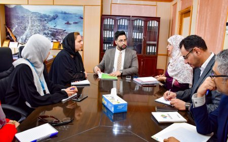 الوكيل السقاف يناقش مع استشاري منظمة اليونيسيف سبل التعاون المشترك لدعم مشاريع الشباب بعدن  