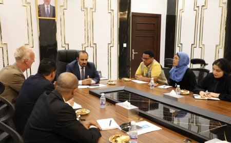 محافظ حضرموت يبحث مع وفد UNDP تنفيذ مشاريع مستدامة لخدمة المجتمع المحلي