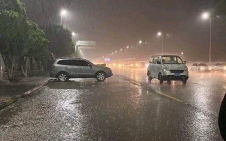هطول أمطار غزيرة في صنعاء