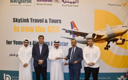 اليمنية توقع اتفاق شراكة مع وكيلها الجديد في قطر وتكرم وكيلها السابق