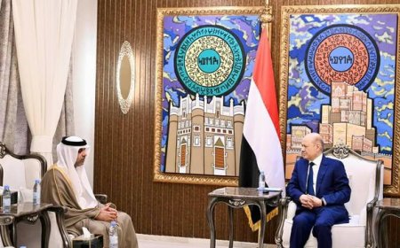 الرئيس العليمي  يستقبل سفير دولة الامارات العربية المتحدة