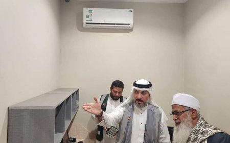 رئيس لجنة مكتب شؤون حجاج اليمن بالمدينة المنورة يزور محطة حجاج الجو ومكتب الخدمة الميدانية