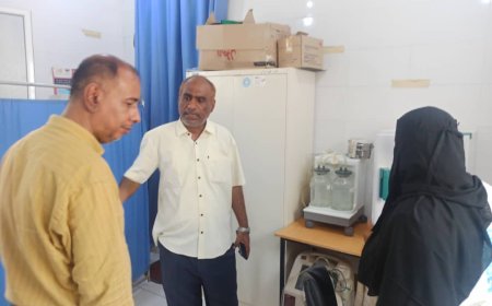 مدير عام زنجبار "الشدادي" يزور الوحدة الصحية عمودية ويشيد بالخدمات الطبية التي تقدمها للمواطنين